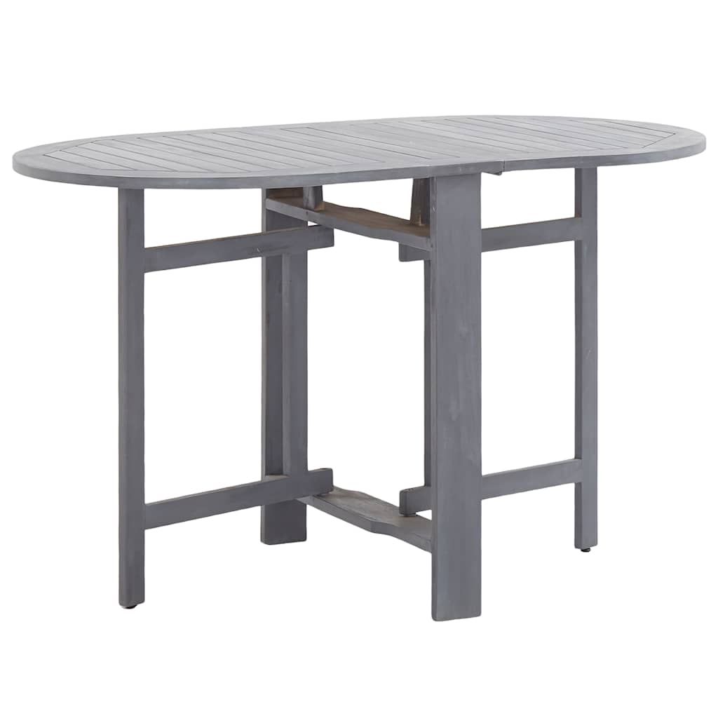 Set da Pranzo per Giardino 5 pz Legno Massello di Acacia Grigio vidaXL