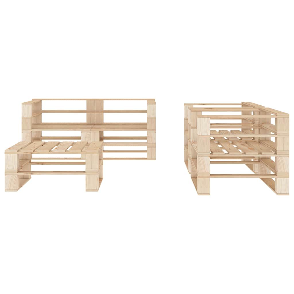 Set Divani da Giardino Pallet 5 pz in Legno vidaXL