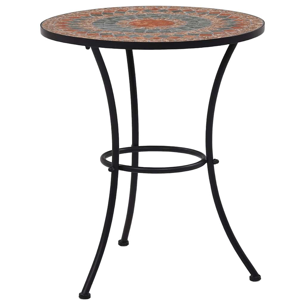 Set Bistrò 3 pz con Mosaico in Ceramica Arancione/Grigio vidaXL