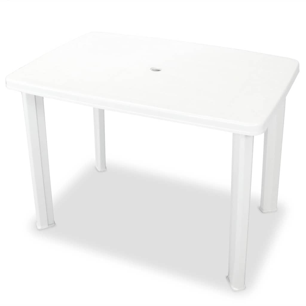 Set da Bistrot 3 pz in Plastica Bianco vidaXL