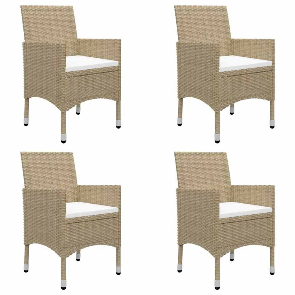 Set Mobili da Pranzo per Giardino 5 pz Beige vidaXL
