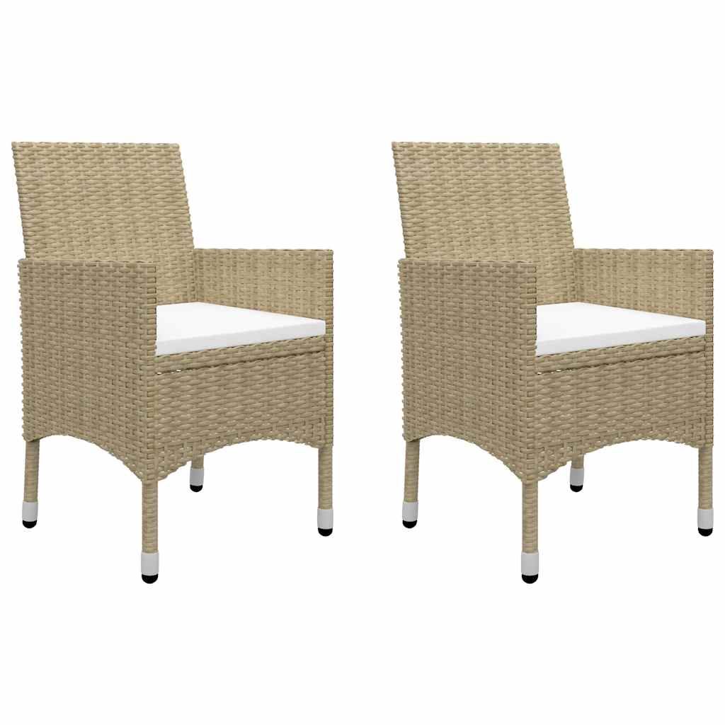 Set Mobili da Pranzo per Giardino 3 pz Beige vidaXL