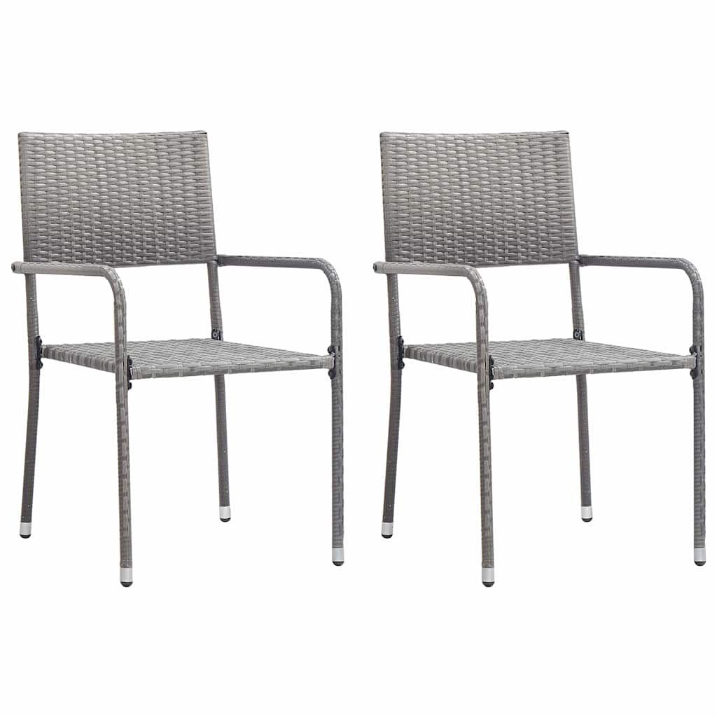 Set Mobili da Pranzo per Giardino 3 pz Grigio vidaXL