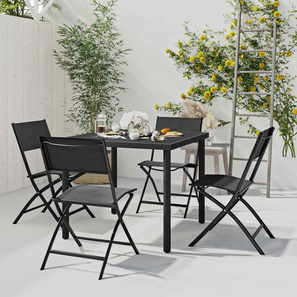 Set da Pranzo per Esterni 5 pz in Acciaio vidaXL