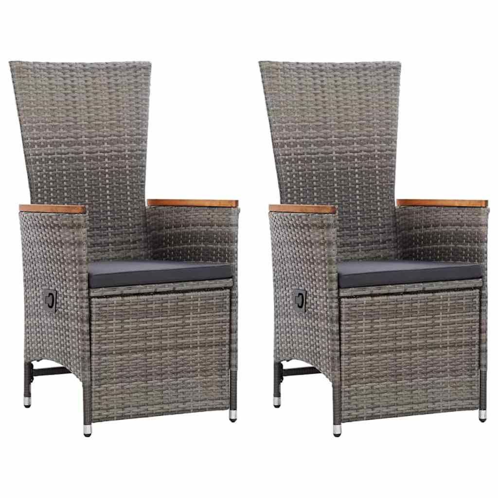 Set Mobili da Pranzo per Giardino 5 pz Grigio vidaXL