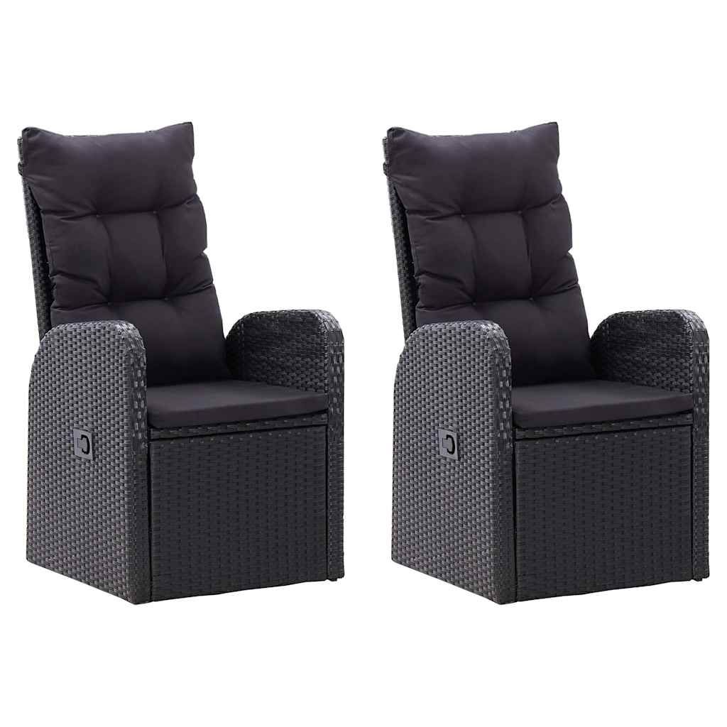Set Mobili da Pranzo per Giardino 5 pz Nero vidaXL