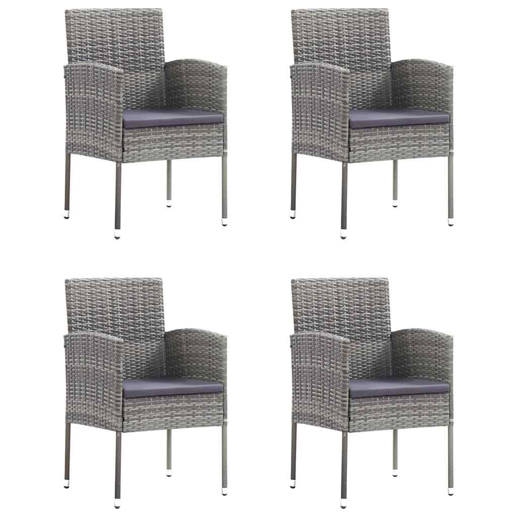 Set Mobili da Pranzo per Giardino 5 pz Grigio vidaXL