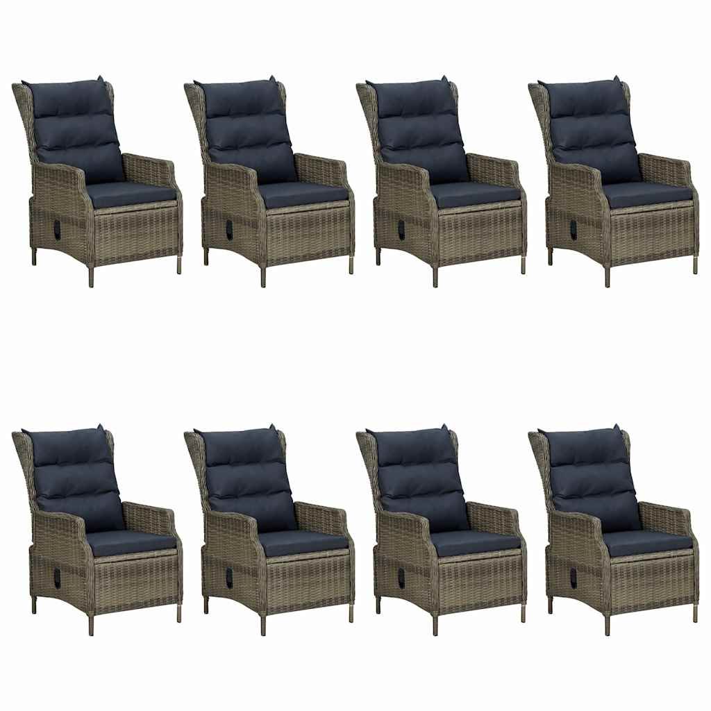 Set da Pranzo da Giardino 9 pz Marrone vidaXL