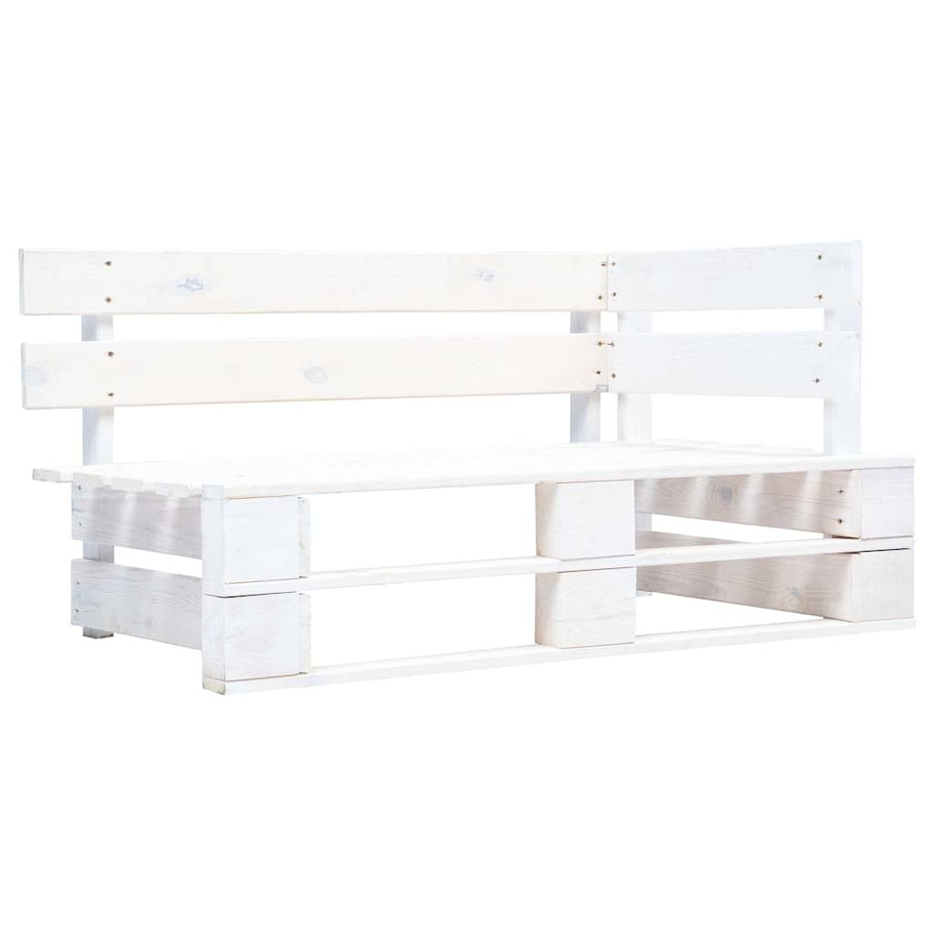 Set Divani in Pallet con Cuscini 6 pz in Pino Impregnato Bianco vidaXL