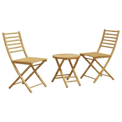 Set da Bistrò 3 pz in Bambù vidaXL