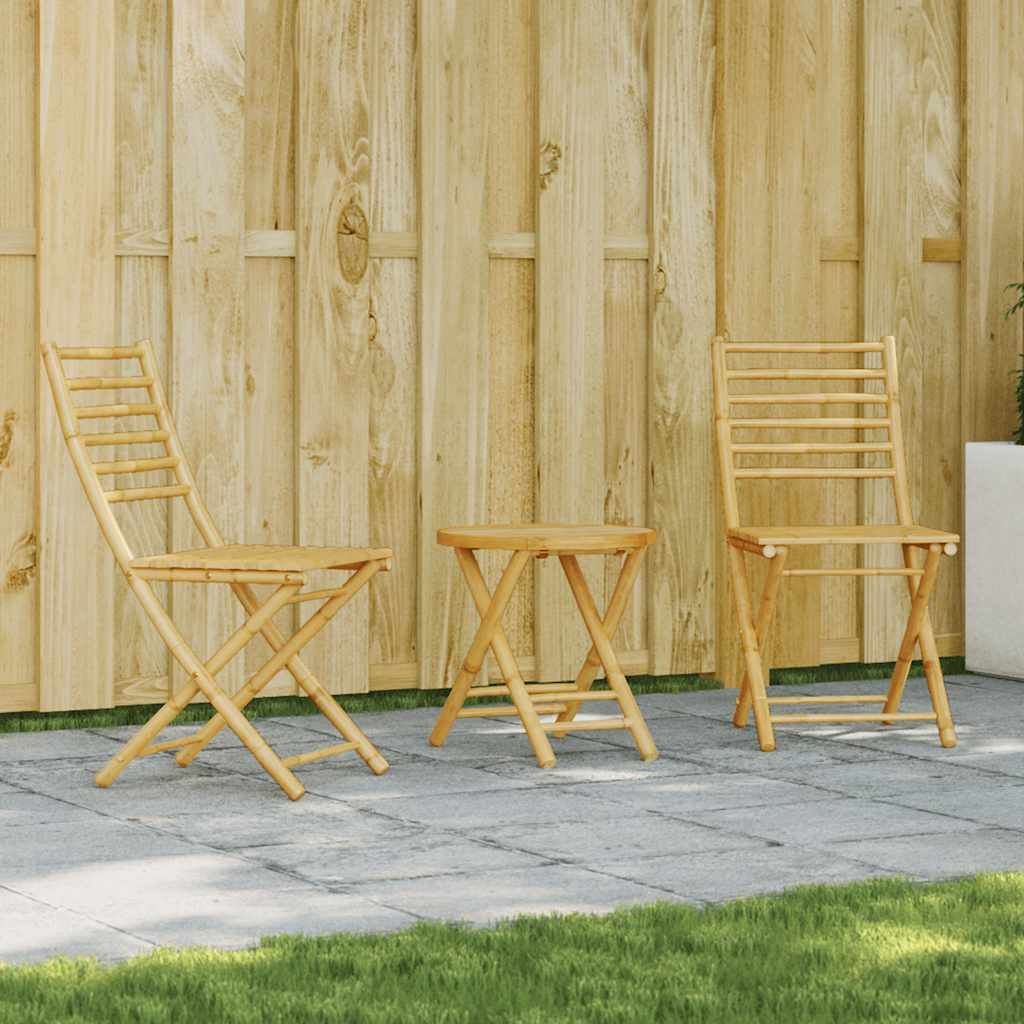 Set da Bistrò 3 pz in Bambù vidaXL