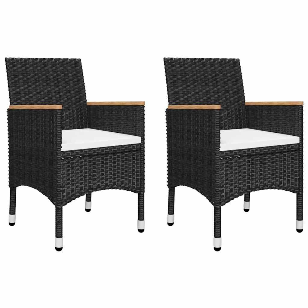 Set Mobili da Pranzo per Giardino 5 pz Nero vidaXL