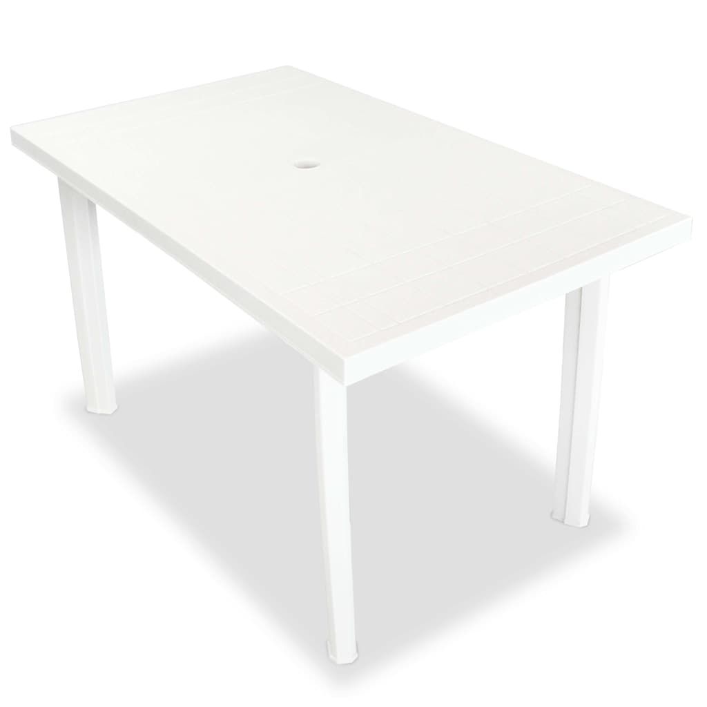 Set da Pranzo da Giardino 5 pz in Plastica Bianco vidaXL