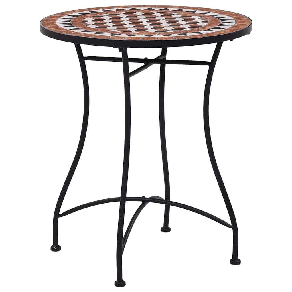 Set Bistrò 3 pz con Mosaico in Ceramica Terracotta vidaXL