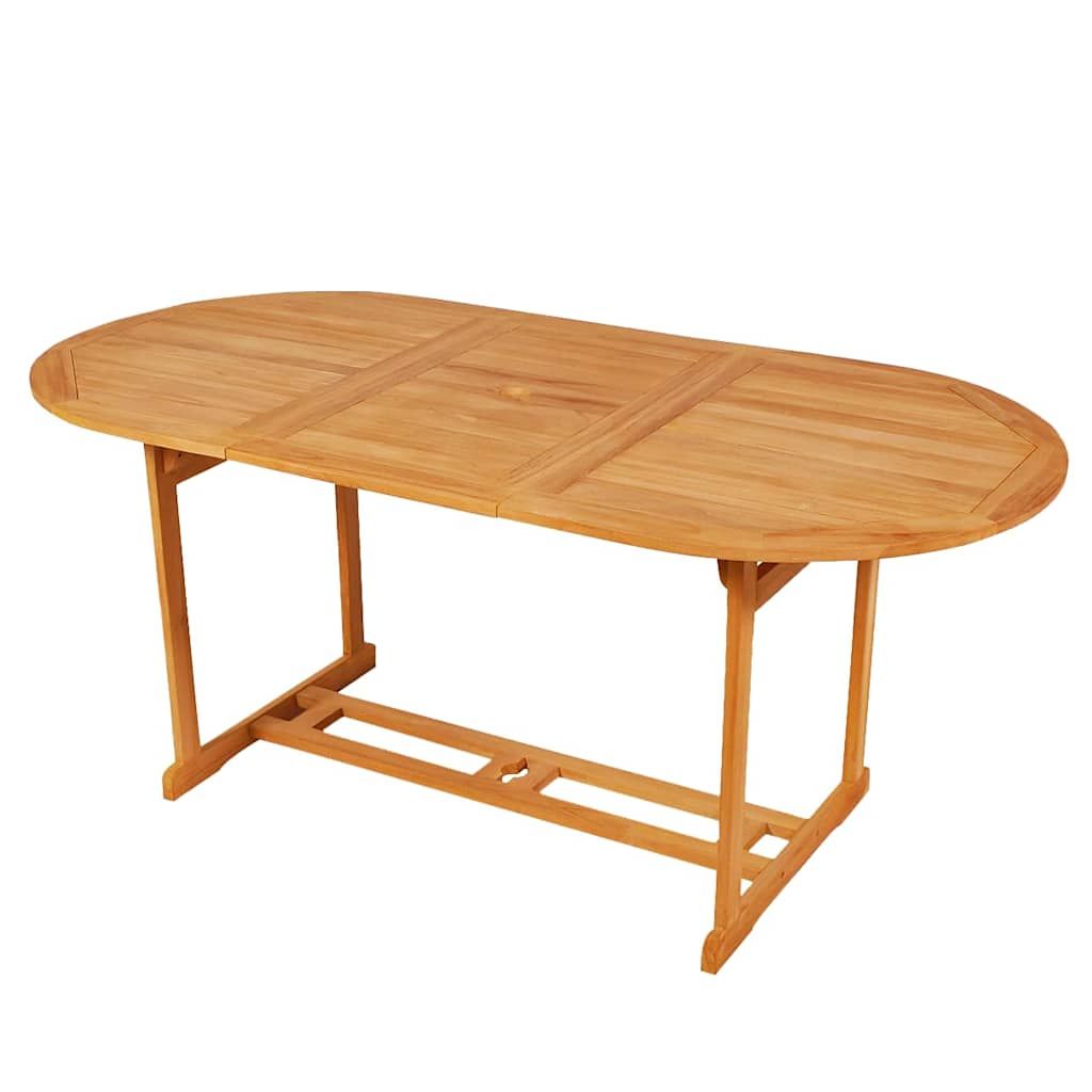 Set da Pranzo da Giardino 9 pz con Cuscini Legno di Teak Grigio vidaXL