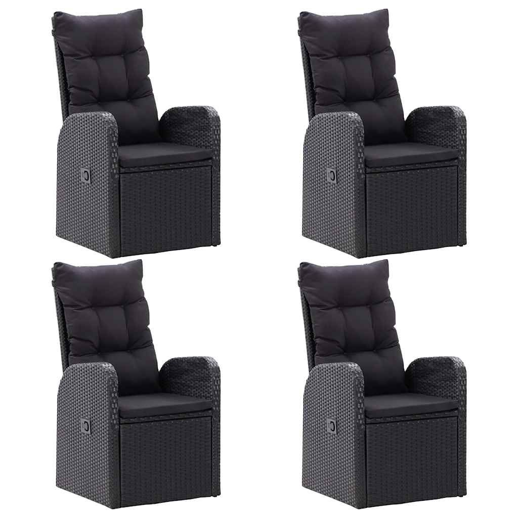 Set Mobili da Pranzo per Giardino 5 pz Nero vidaXL