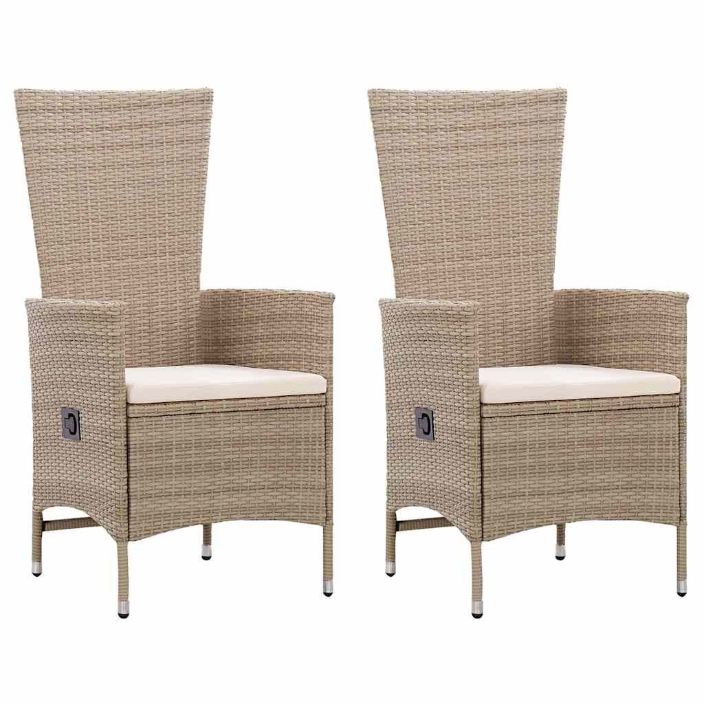Set Mobili da Pranzo per Giardino 3 pz Beige vidaXL