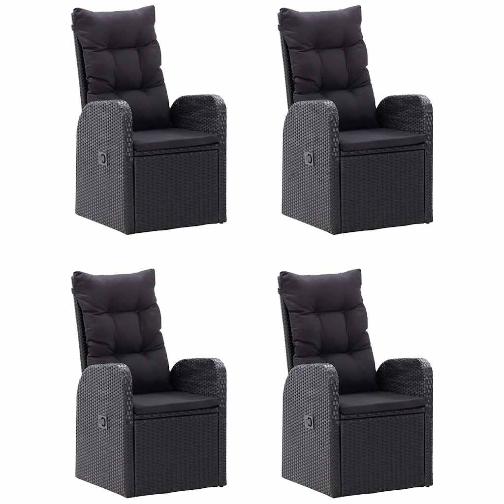 Set Mobili da Pranzo per Giardino 5 pz Nero vidaXL
