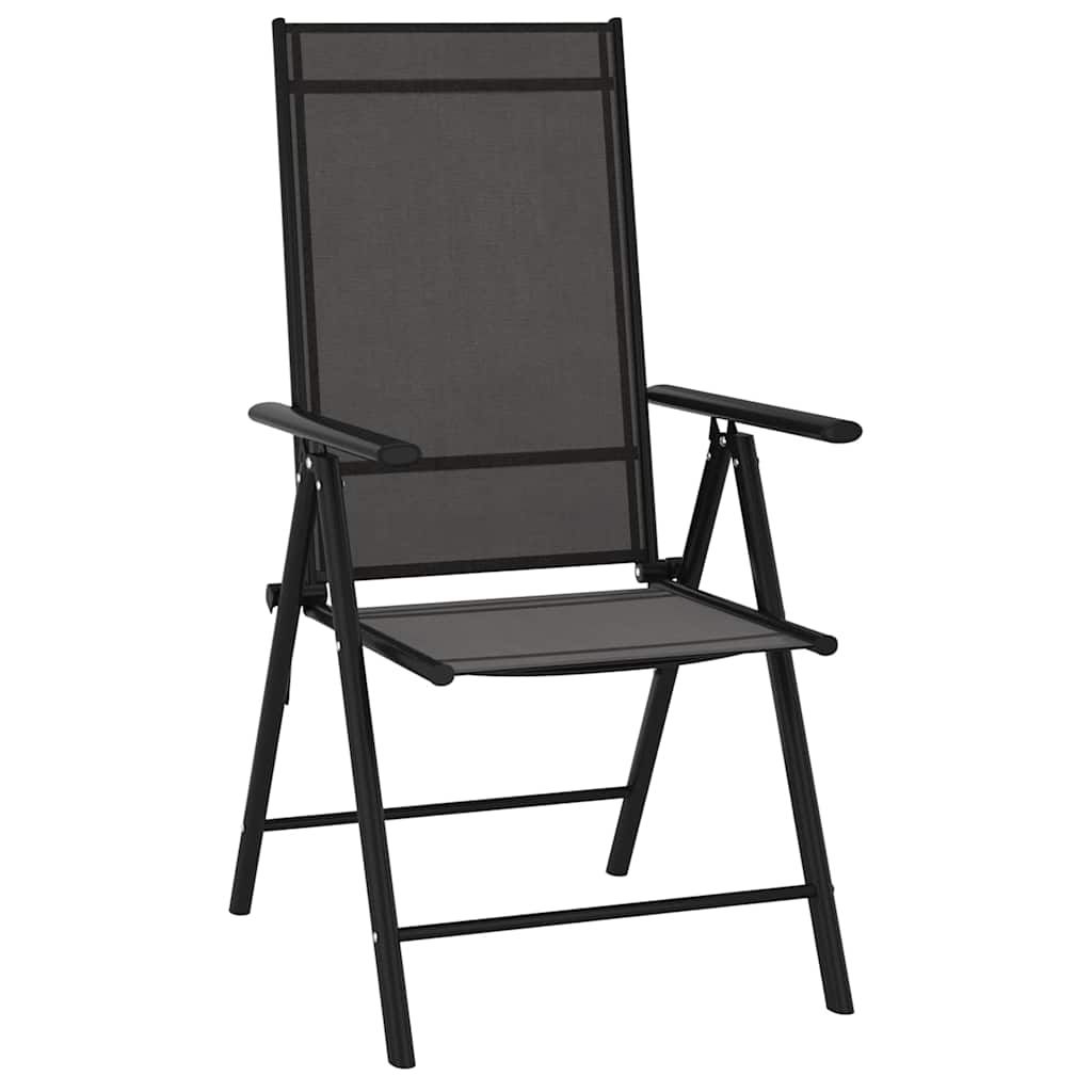Set da Pranzo da Giardino 10 pz Nero e Antracite vidaXL