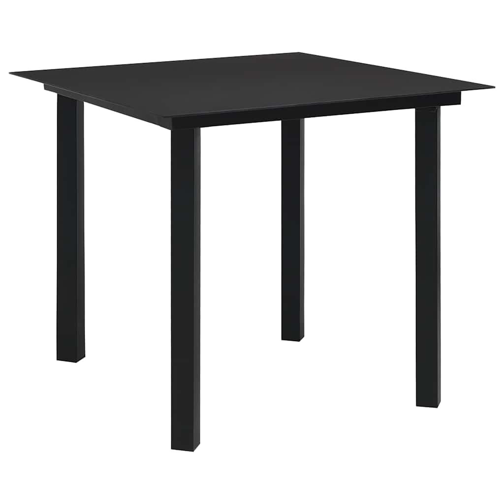 Set da Pranzo da Giardino 5 pz in Rattan PVC Nero vidaXL