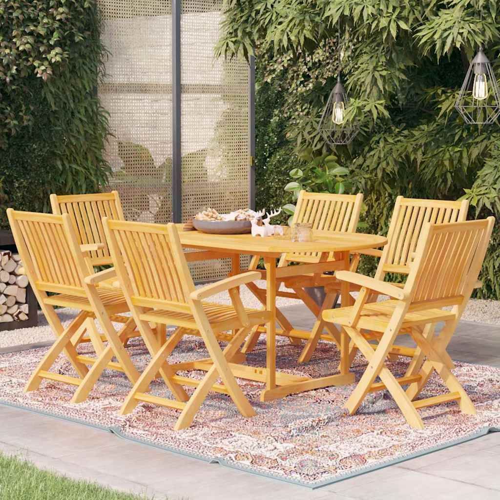 Set da Pranzo da Giardino 7 pz in Legno Massello di Teak vidaXL