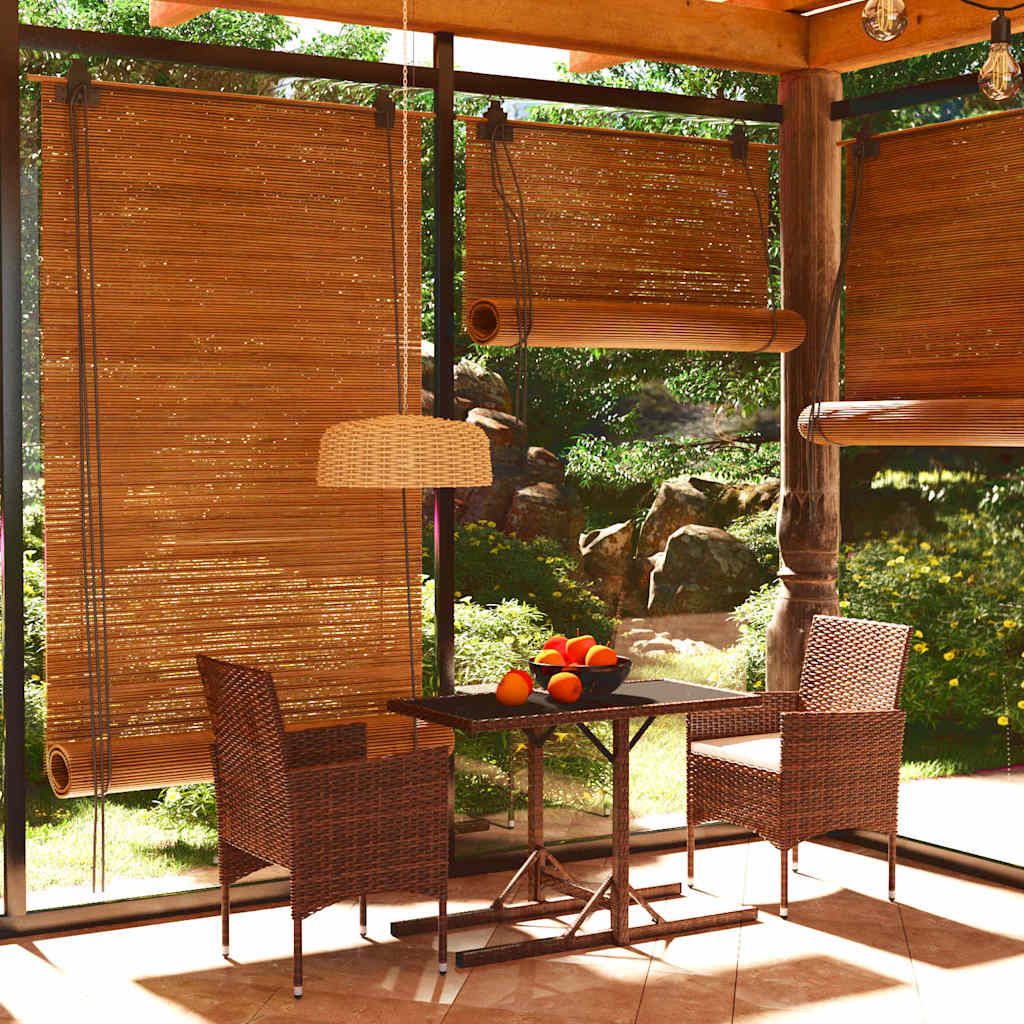 Set Mobili da Pranzo per Giardino 3 pz Marrone vidaXL