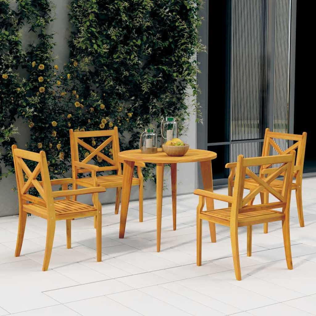 Set Mobili da Pranzo per Giardino 5 pz Legno Massello di Acacia vidaXL