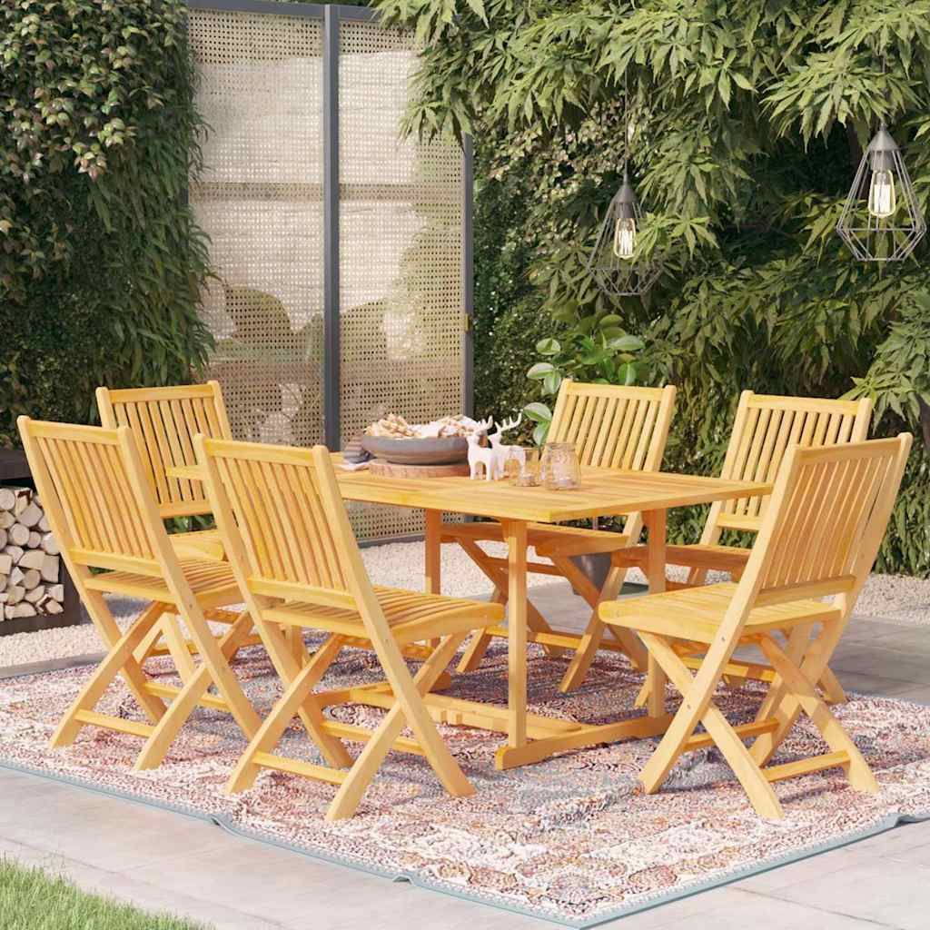 Set da Pranzo da Giardino 7 pz in Legno Massello di Teak vidaXL