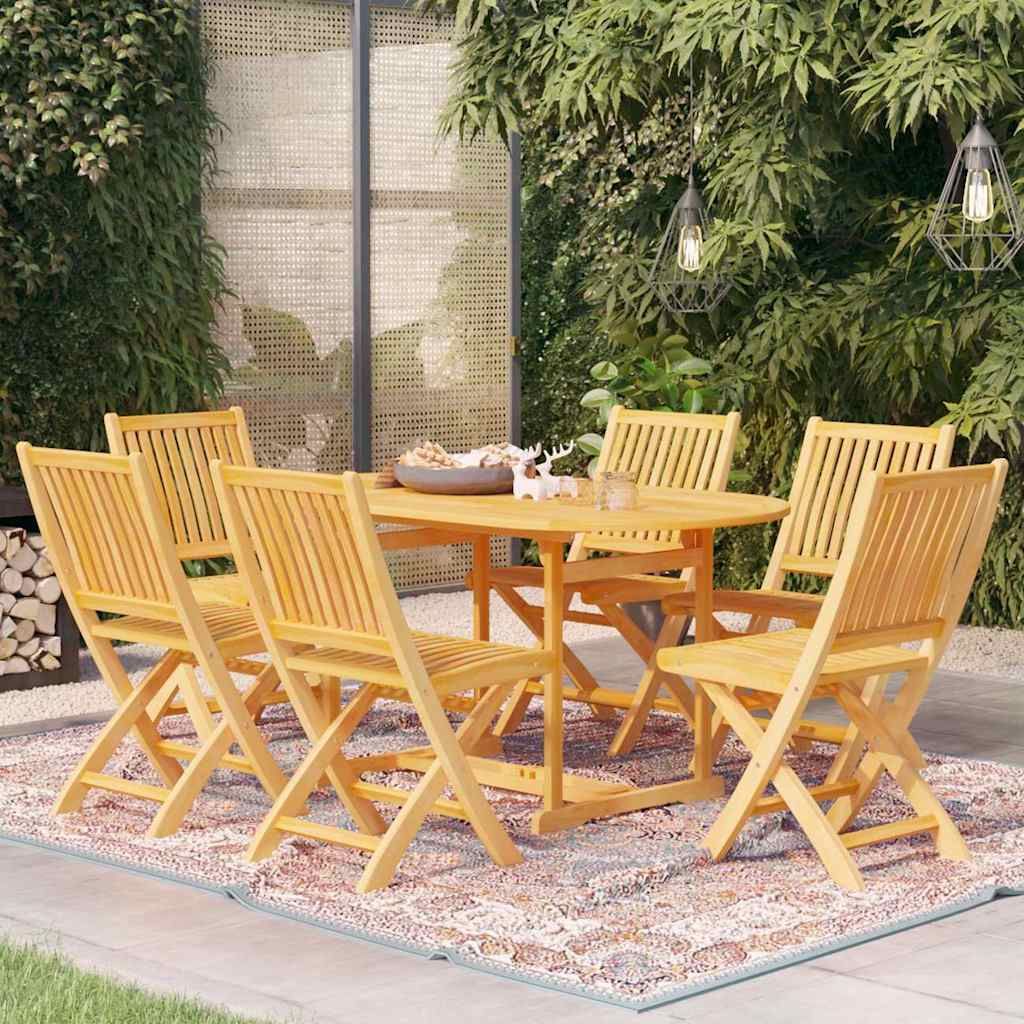 Set da Pranzo da Giardino 7 pz in Legno Massello di Teak vidaXL