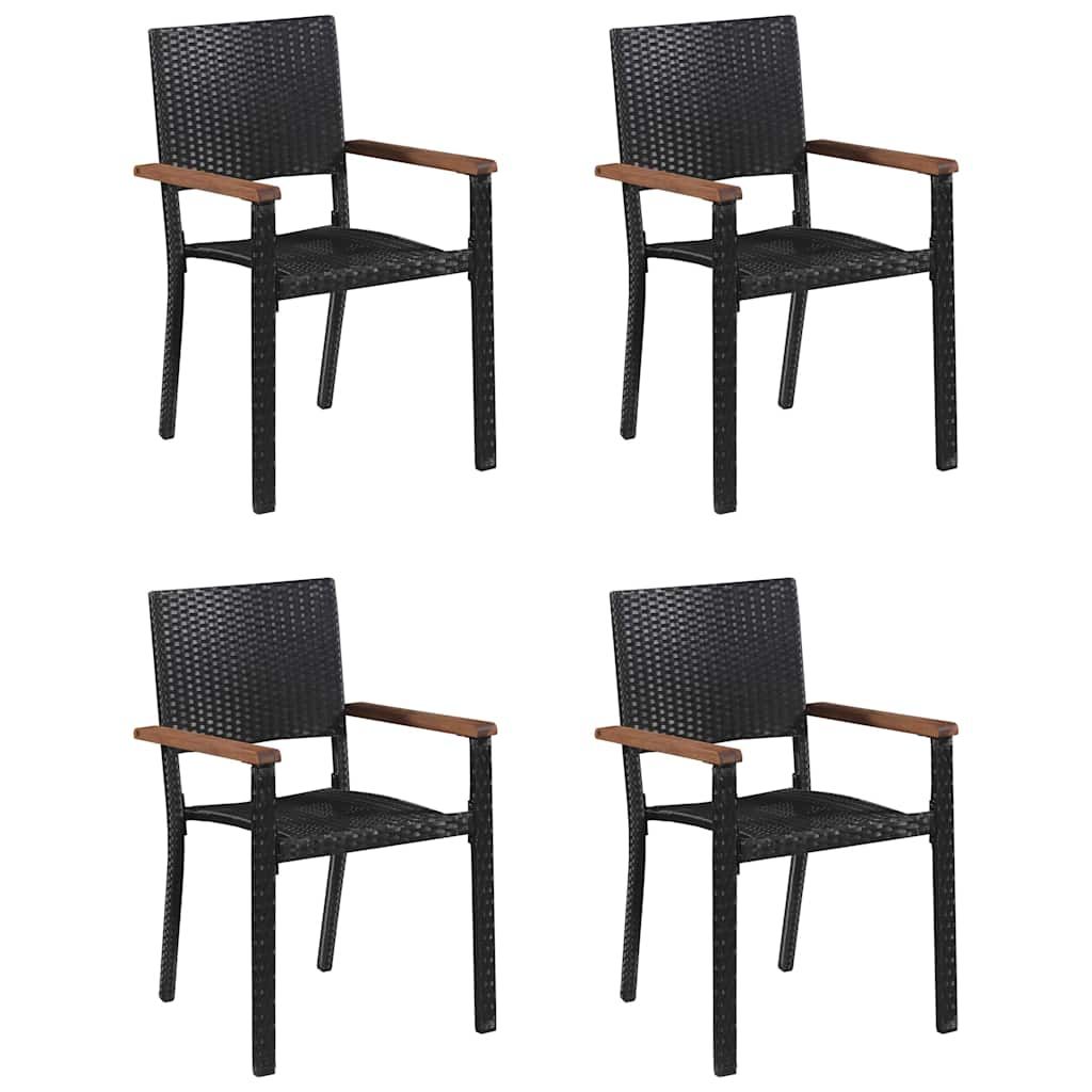 Set Mobili da Pranzo per Giardino 5 pz Nero vidaXL