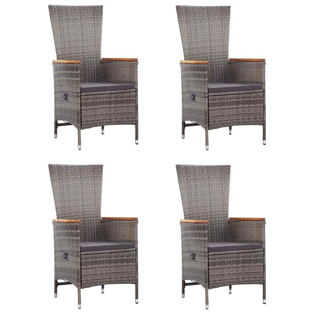 Set Mobili da Pranzo per Giardino 5 pz Grigio vidaXL