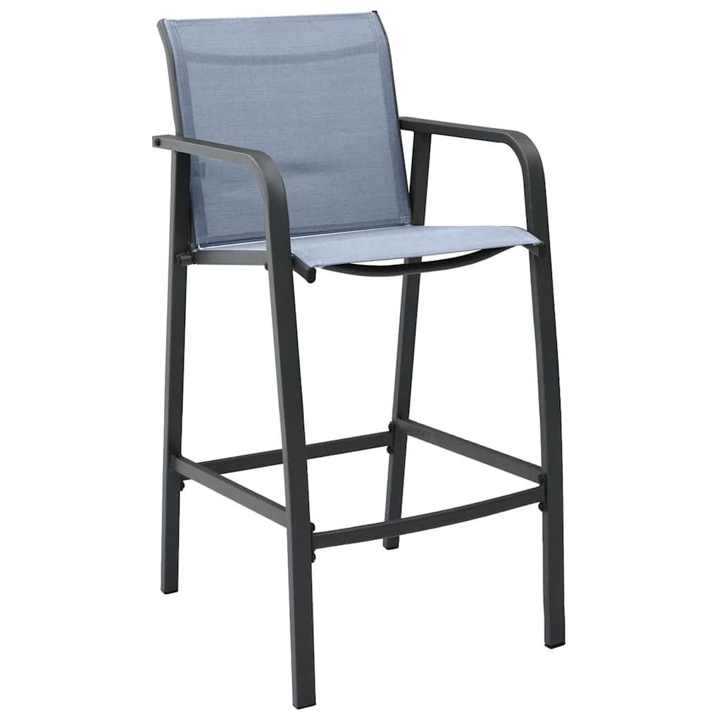 Set Bar da Giardino 5 pz Nero e Grigio vidaXL