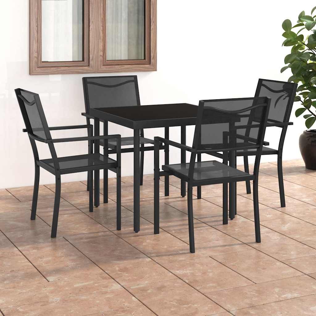 Set da Pranzo da Giardino 5 pz in Acciaio vidaXL