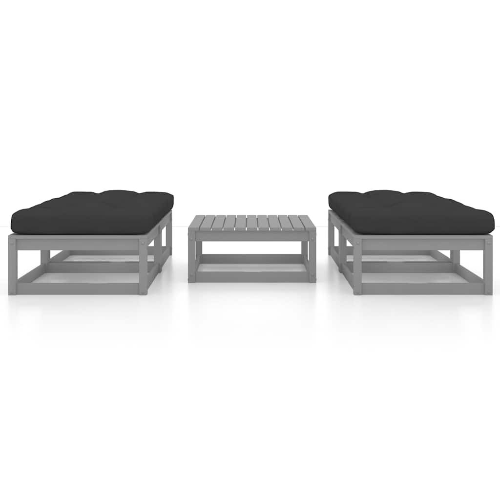 Set Divani da Giardino 5 pz con Cuscini Legno Massello di Pino vidaXL