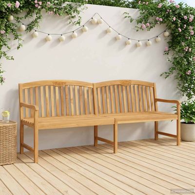 Panchina in legno intagliata a mano 228 x 60 x 90 cm Naturale vidaXL
