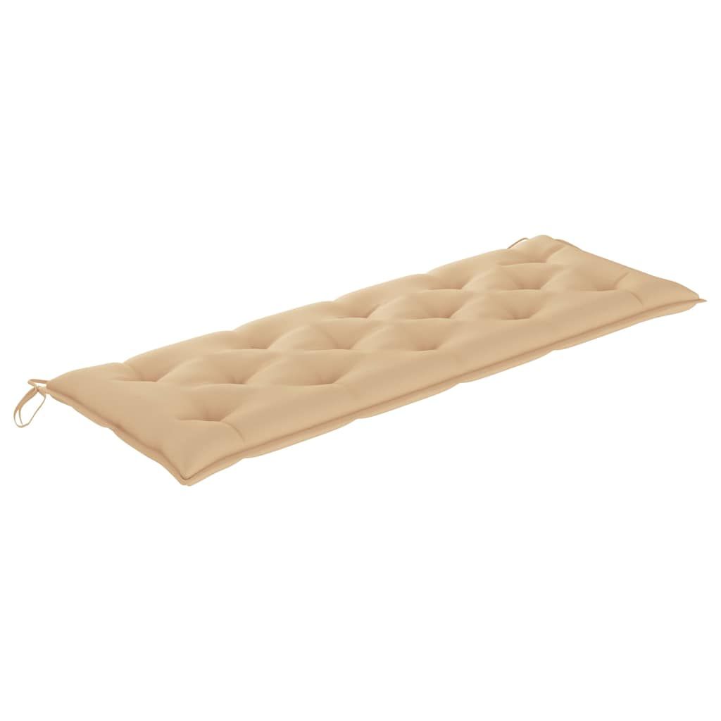 Panchina da Giardino Impilabile e Cuscino 159cm Teak Massello vidaXL