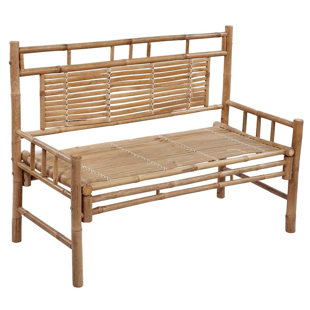 Panca da Giardino con Cuscino 120 cm in Bambù vidaXL