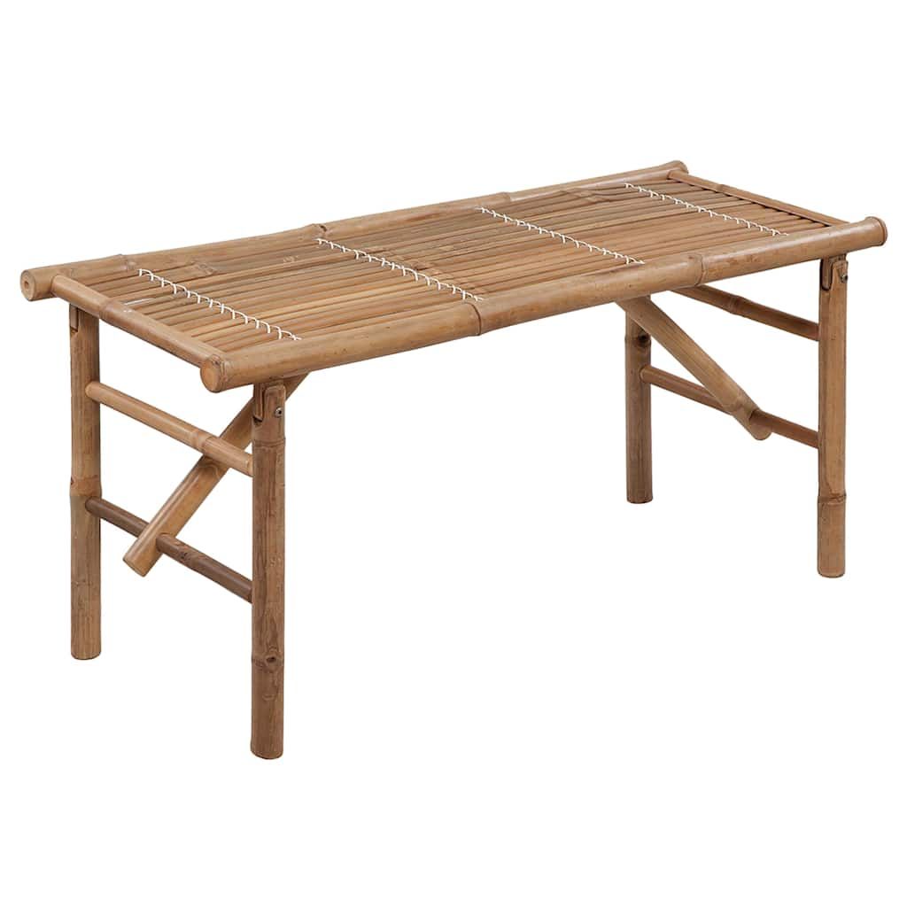 Panca da Giardino Pieghevole con Cuscino 118 cm in Bambù vidaXL