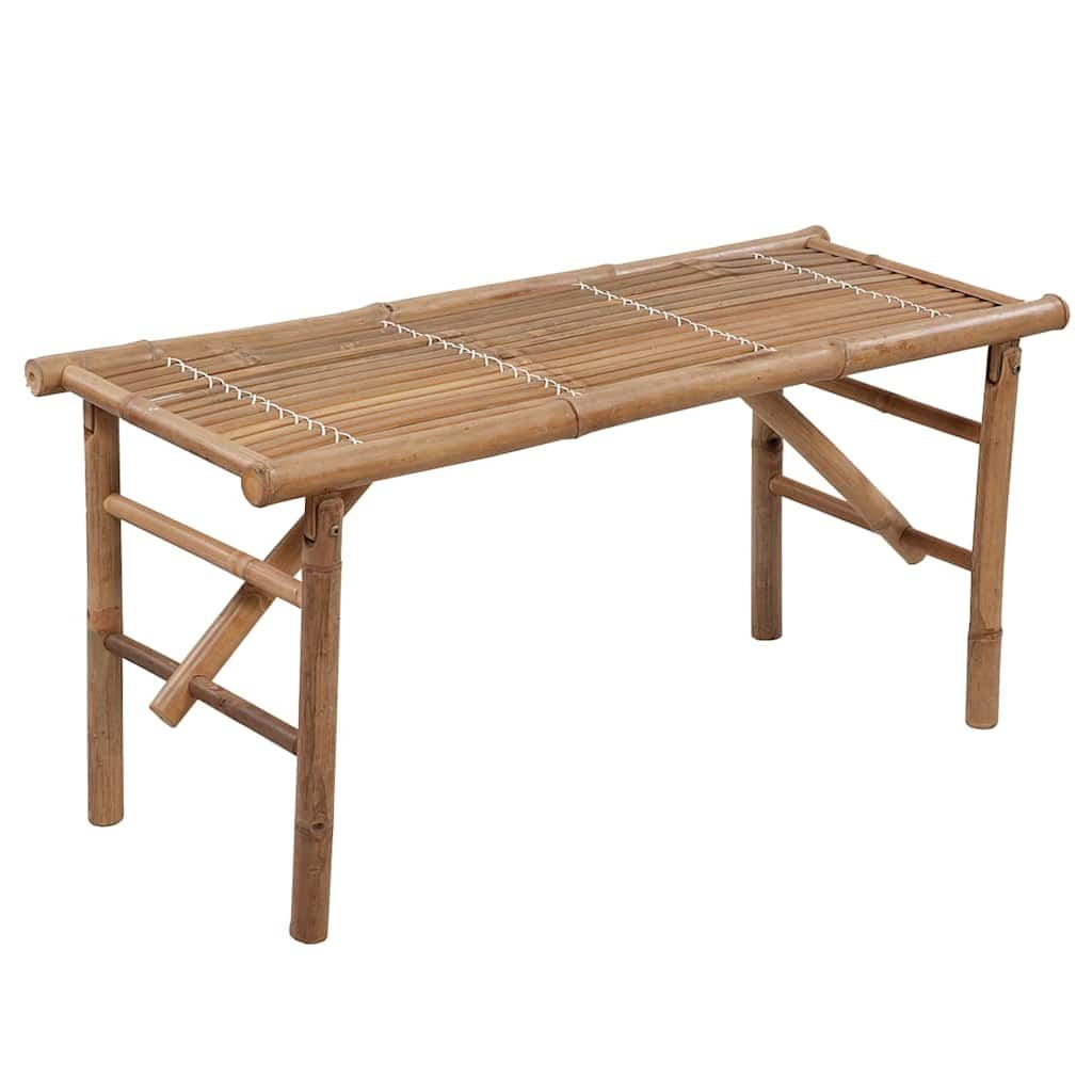 Panca da Giardino Pieghevole con Cuscino 118 cm in Bambù vidaXL