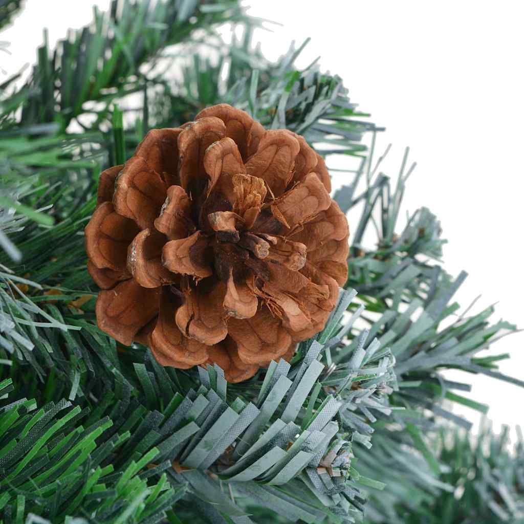 Albero di Natale Preilluminato con Palline e Pigne 180 cm vidaXL
