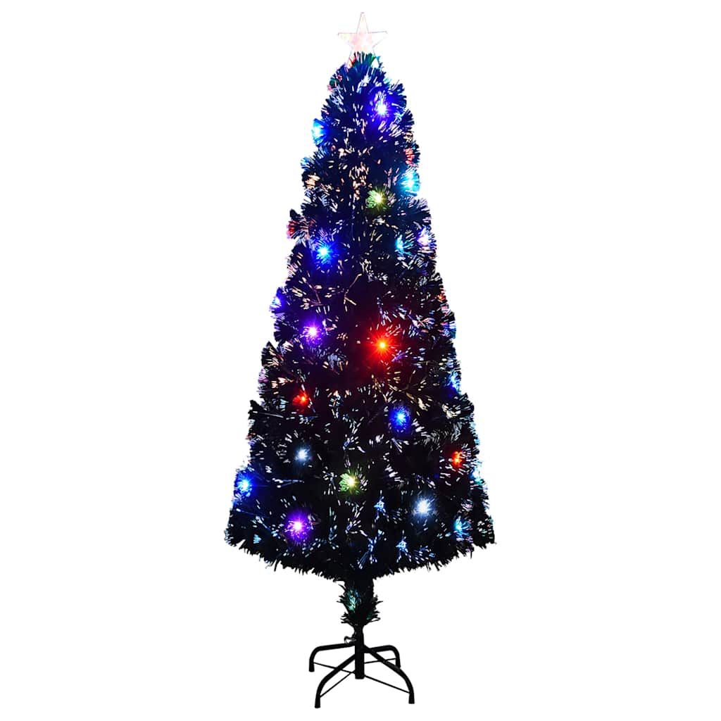 Albero di Natale Preilluminato con Supporto e LED 240 cm Fibra Ottica vidaXL