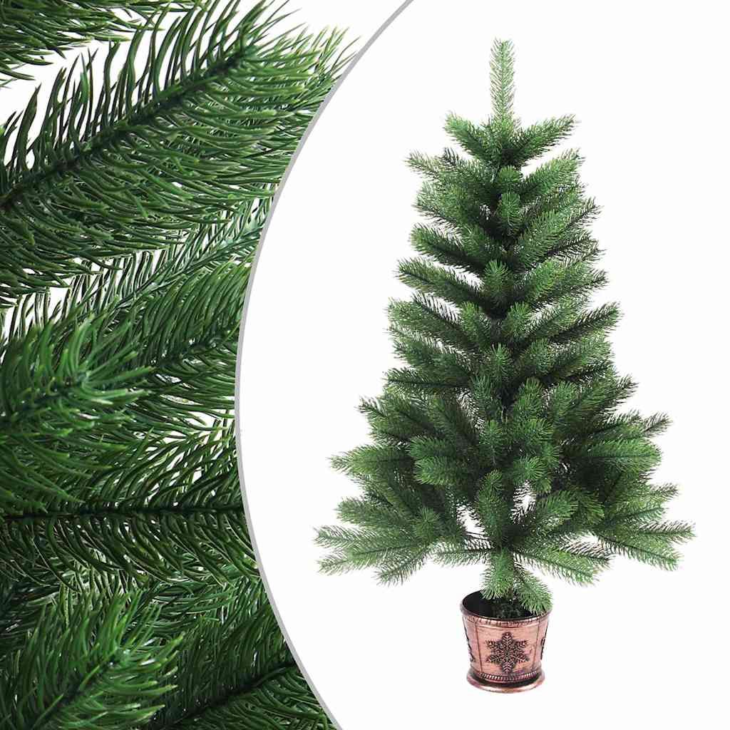Albero di Natale Artificiale Realistico con Punte 90 cm Verde vidaXL