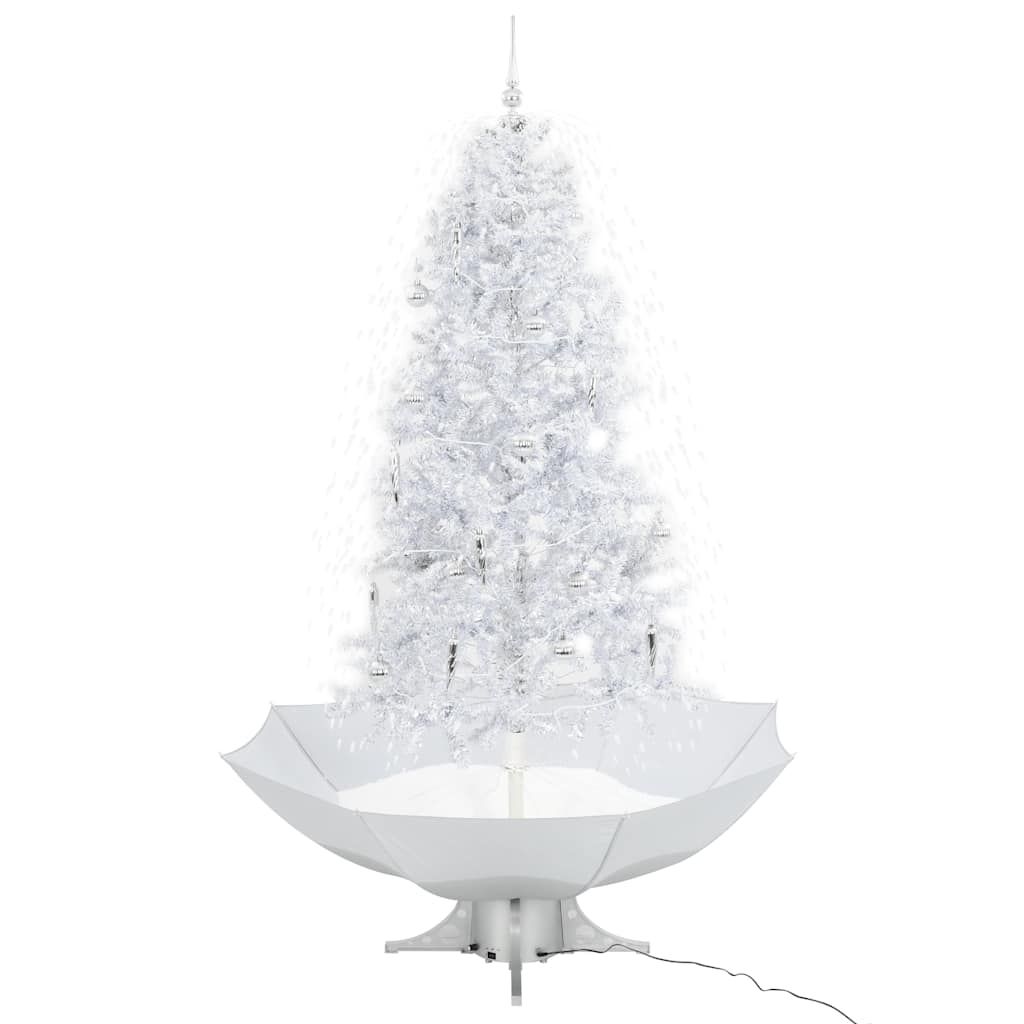 Albero di Natale con Neve e Base a Ombrellone Bianco 190 cm vidaXL