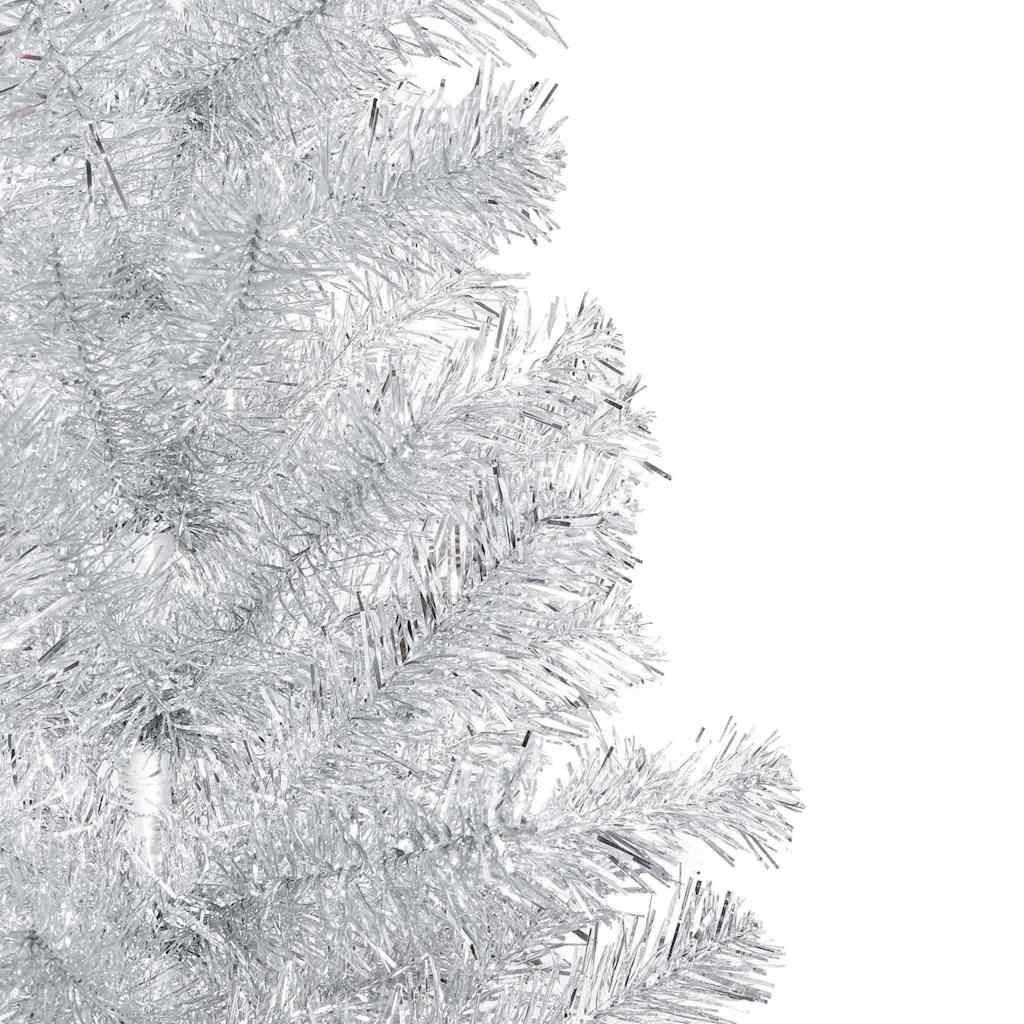 Albero di Natale Preilluminato con Palline Argento 150 cm PET vidaXL