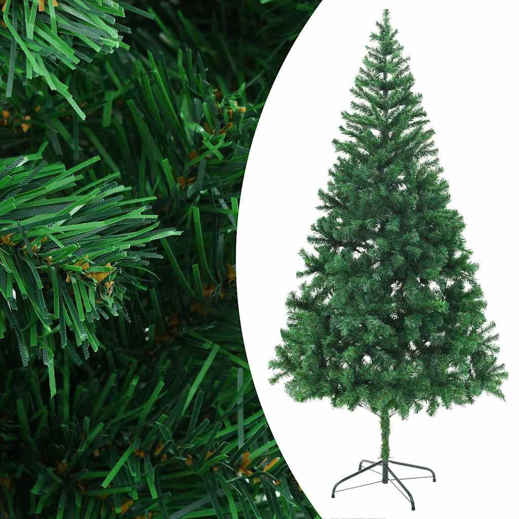 Albero di Natale Preilluminato Palline Bianco 210 cm 910 Rami vidaXL