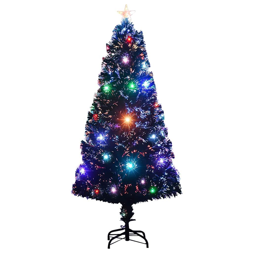 Albero di Natale Preilluminato con Supporto e LED 120 cm Fibra Ottica vidaXL