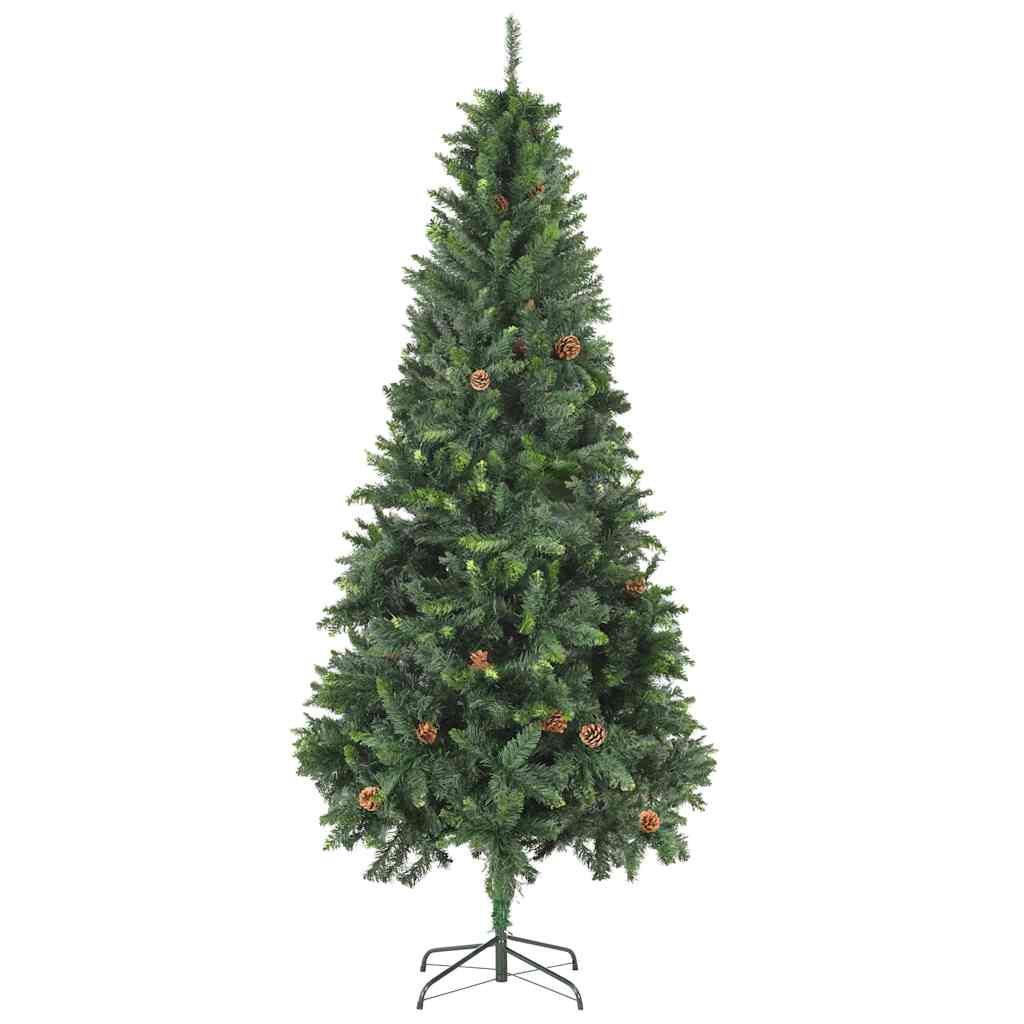 Albero di Natale Artificiale con Pigne Verde 210 cm vidaXL