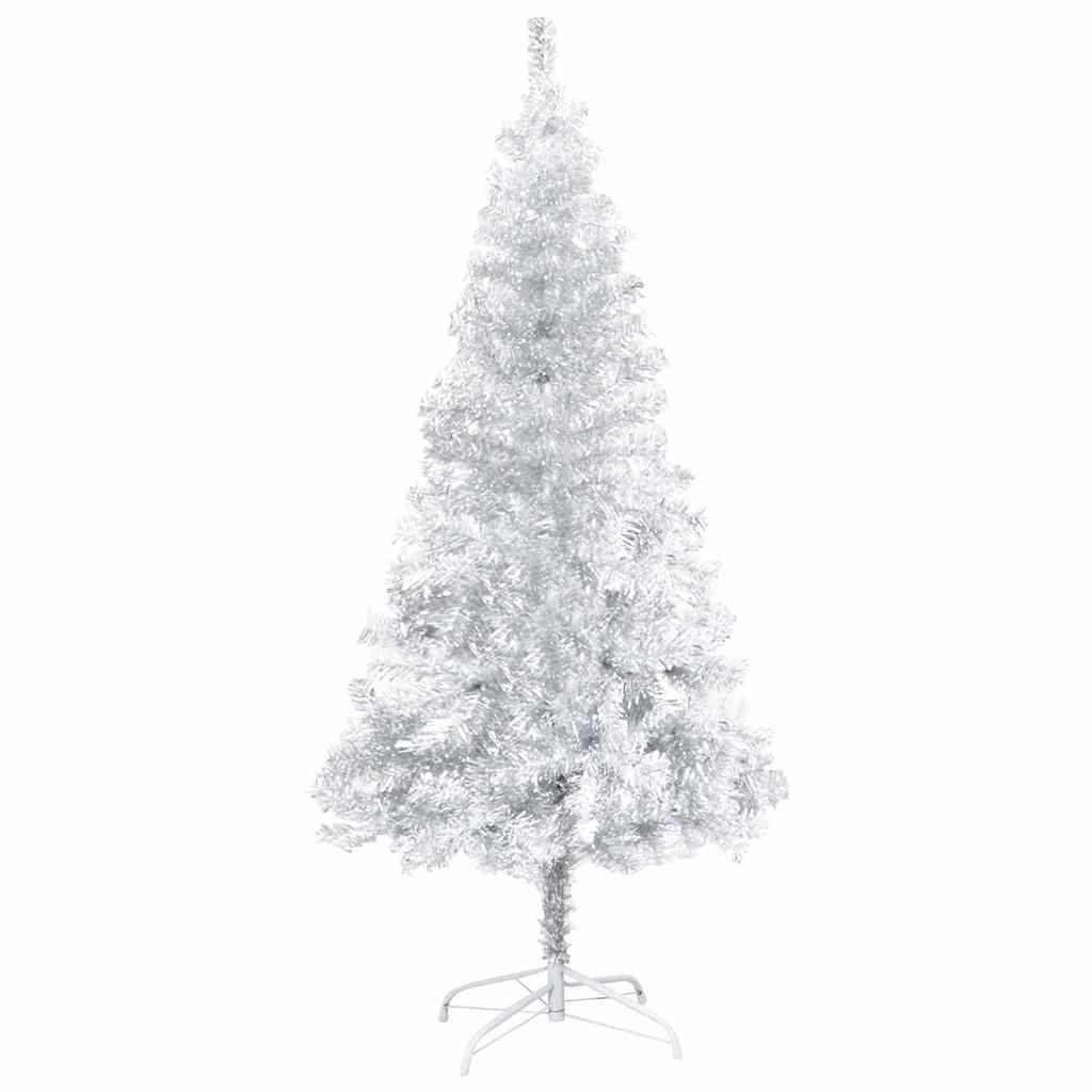 Albero di Natale Preilluminato con Palline Argento 120 cm PET vidaXL