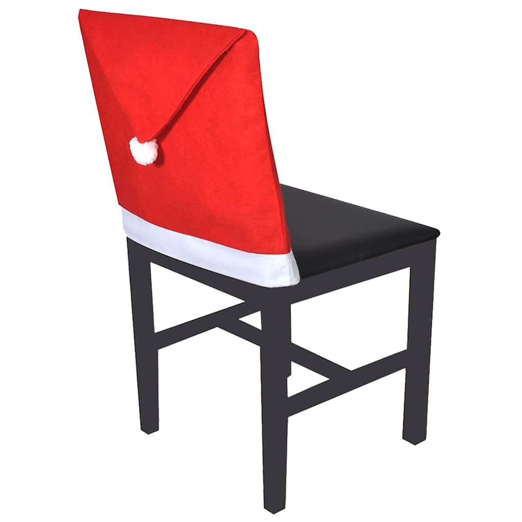 Copri Schienale da Sedia Set 6 pz Cappello Babbo Natale vidaXL