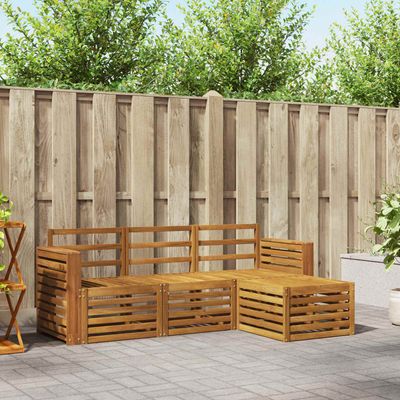 Set di divani da esterno 4 pcs Naturale vidaXL
